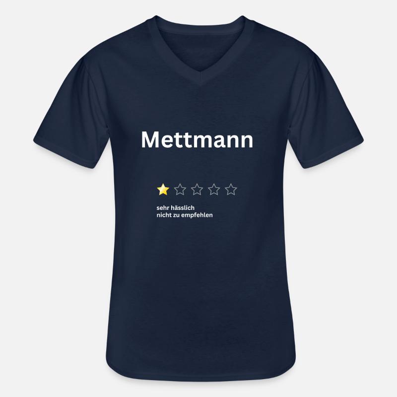 Mettmann 1star - Männer-T-Shirt mit V-Ausschnitt - Navy