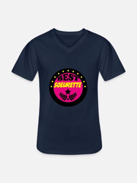 BEST SOEURETTE - T-shirt col V Homme - marine