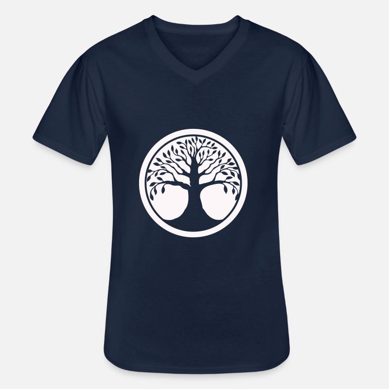 baum des lebens - Männer-T-Shirt mit V-Ausschnitt - Navy
