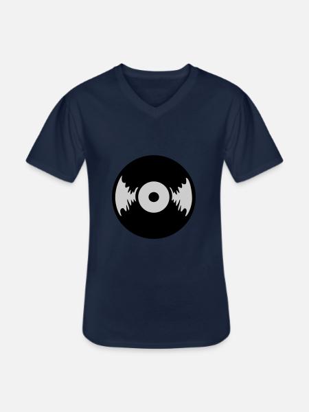Schallplatte - Männer-T-Shirt mit V-Ausschnitt - Navy