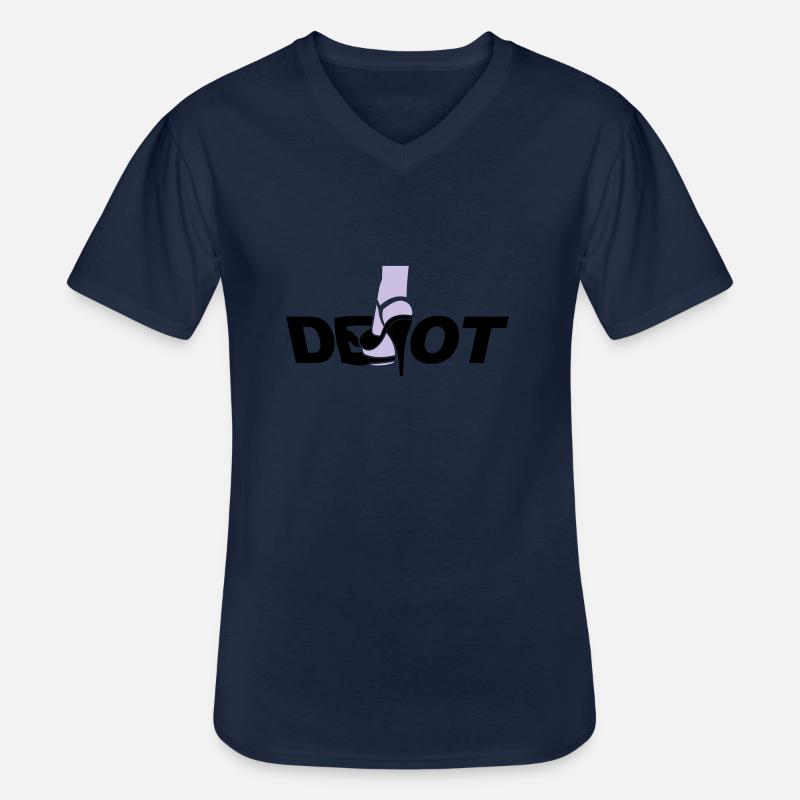 Devot - Männer-T-Shirt mit V-Ausschnitt - Navy