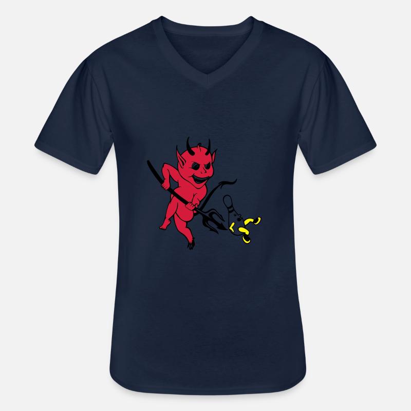 sp7_kegelteufel_3c - Männer-T-Shirt mit V-Ausschnitt - Navy