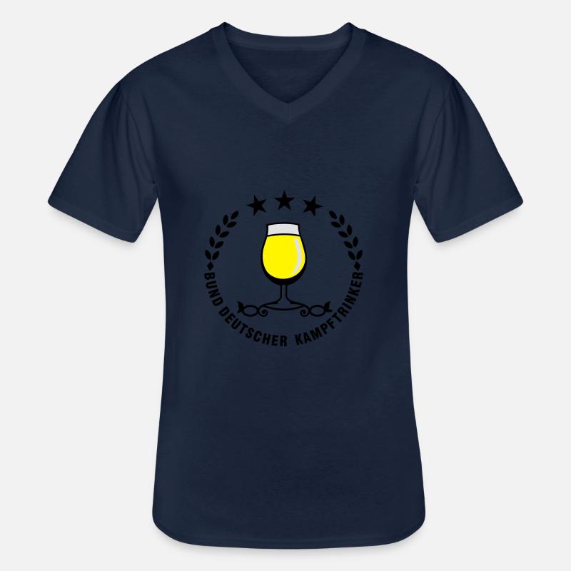 Bund Deutscher Kampftrinker (3c) - Männer-T-Shirt mit V-Ausschnitt - Navy