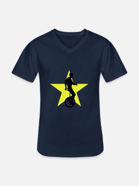 einradfahrer_2c - Men's V-Neck T-Shirt - navy