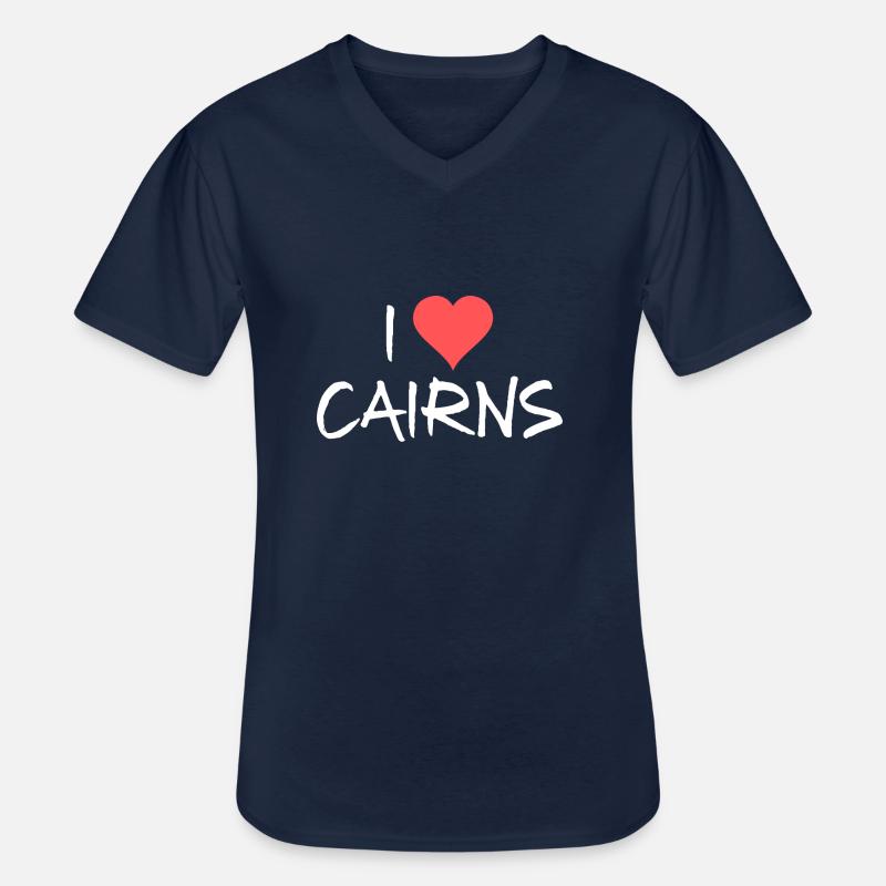 Cairns - Männer-T-Shirt mit V-Ausschnitt - Navy