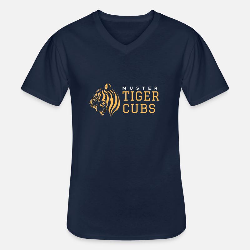 Never Give UP - Männer-T-Shirt mit V-Ausschnitt - Navy