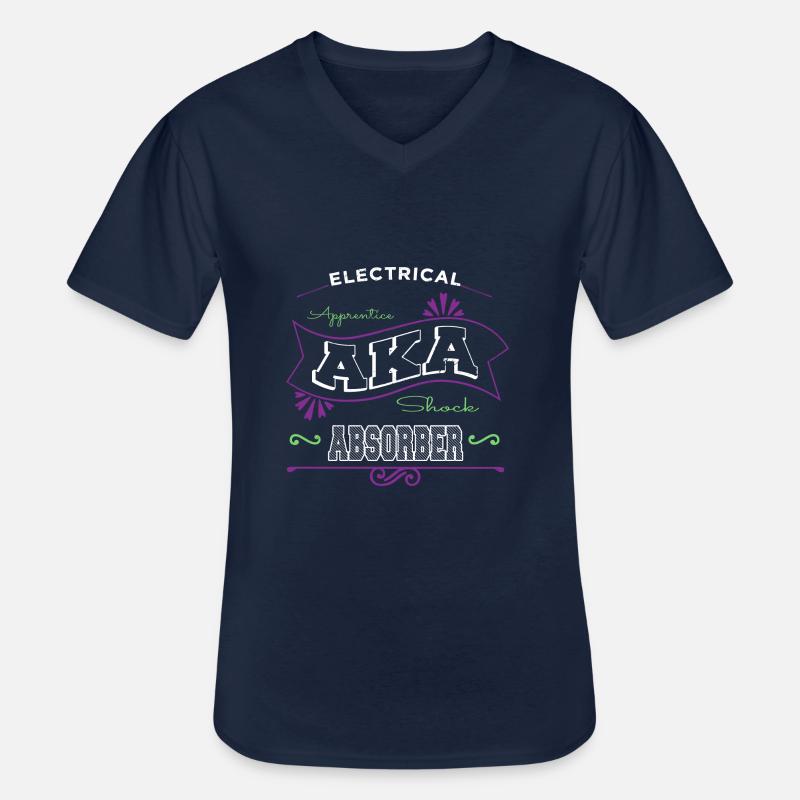 electrical engineering electrical engineer lineman - Men's V-Neck T-Shirt - navy