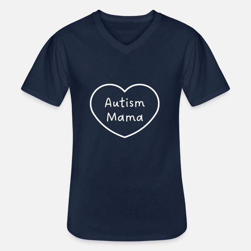 Autismus-Mama, Autismus-Bewusstsein - Männer-T-Shirt mit V-Ausschnitt - Navy