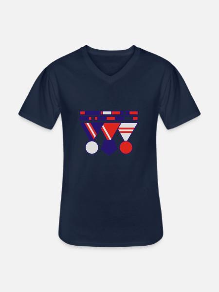 ordenspange - Männer-T-Shirt mit V-Ausschnitt - Navy