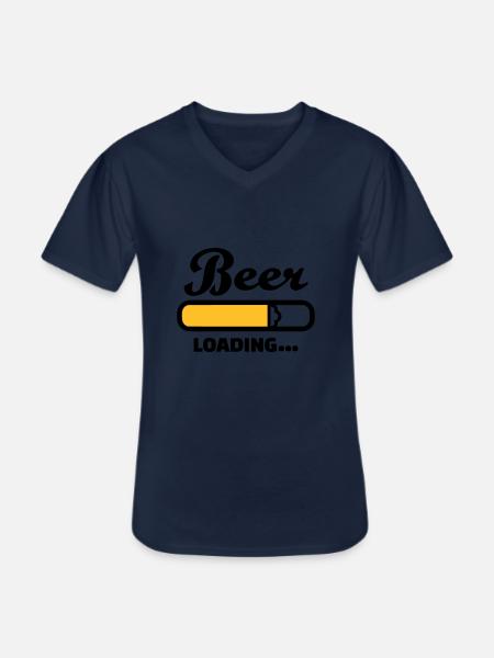Bier - Männer-T-Shirt mit V-Ausschnitt - Navy