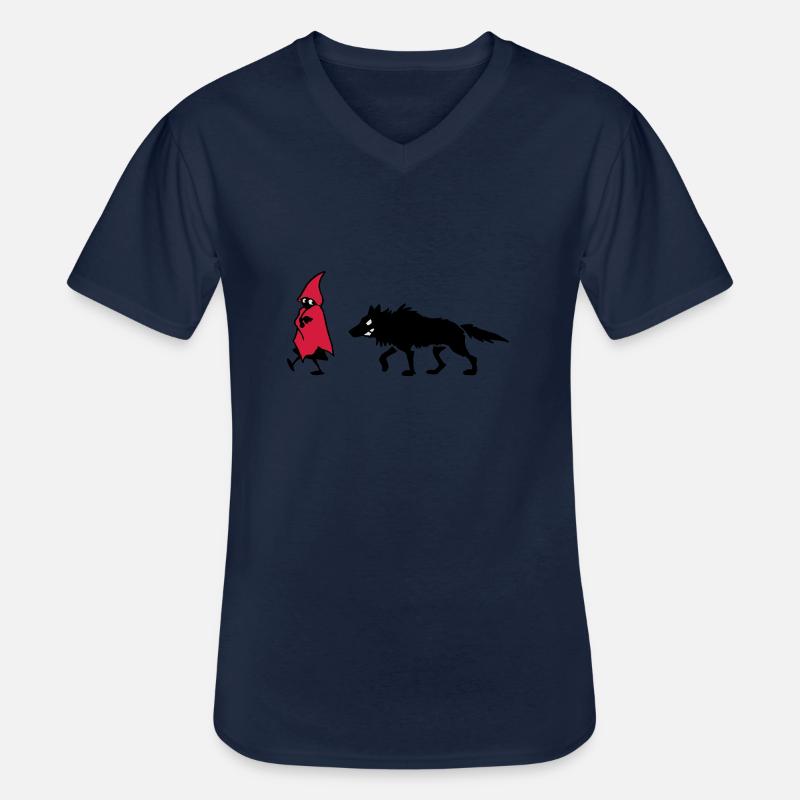 Rotkäppchen - Männer-T-Shirt mit V-Ausschnitt - Navy