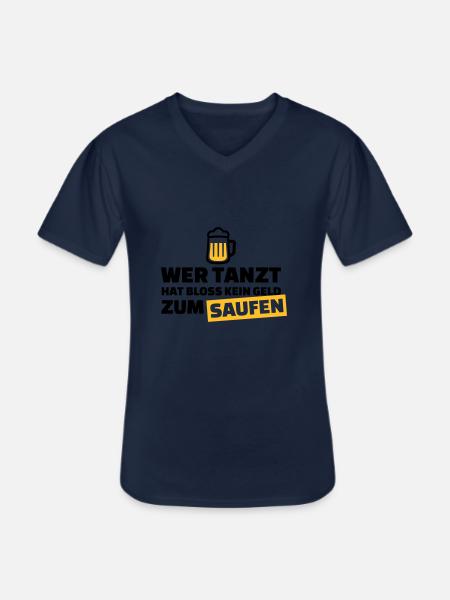 Saufen - Männer-T-Shirt mit V-Ausschnitt - Navy