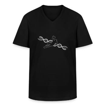 Fitness Bodybuilder Strength Training Athletes Muscle - Men's V-Neck T-Shirt - black - Front - AI Model Male 178 dark (178cm)