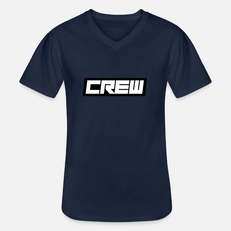 Crew - Männer-T-Shirt mit V-Ausschnitt - Navy