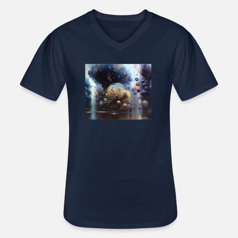 Reise mit Actarus #4 - Männer-T-Shirt mit V-Ausschnitt - Navy