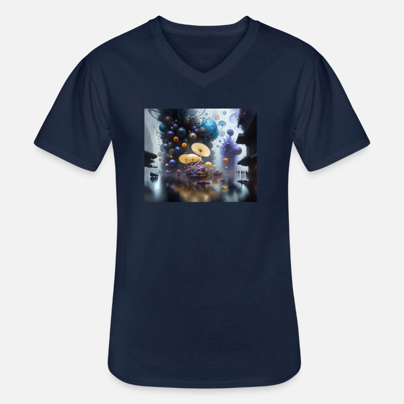 Reise in Actarus #8 - Männer-T-Shirt mit V-Ausschnitt - Navy