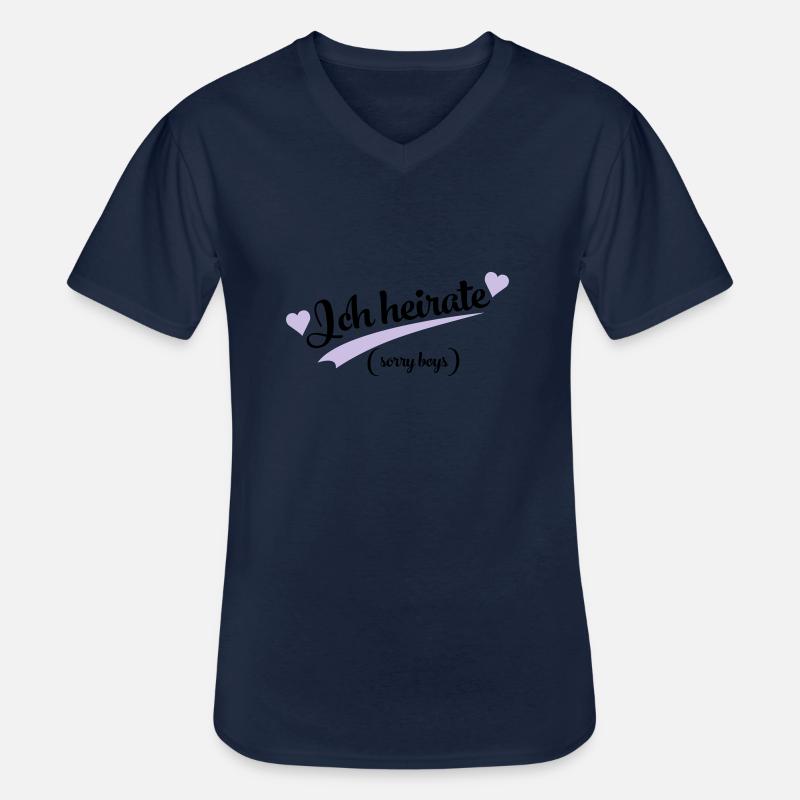 lustiger spruch - Männer-T-Shirt mit V-Ausschnitt - Navy