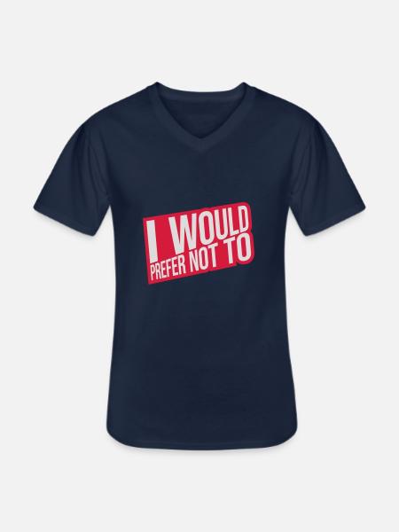 I prefer not to - Men's V-Neck T-Shirt - navy