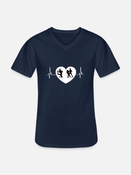 Dancing Dance Music - Men's V-Neck T-Shirt - navy