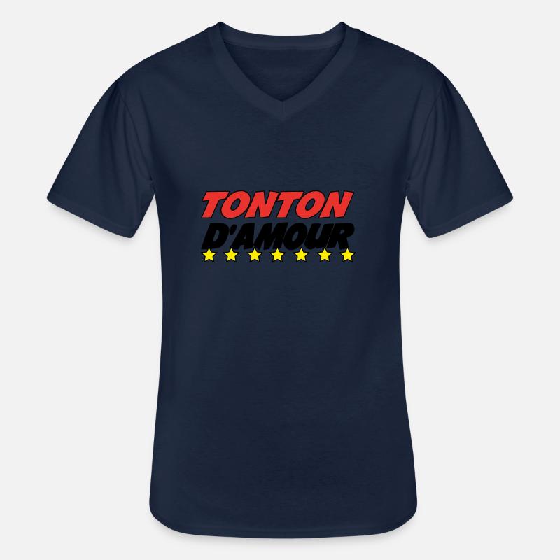 Onkel der Liebe - Männer-T-Shirt mit V-Ausschnitt - Navy