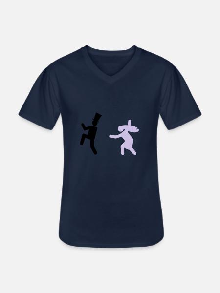 Running Groom - Men's V-Neck T-Shirt - navy