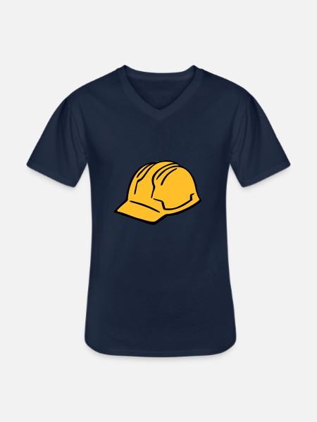 Hard hat - Men's V-Neck T-Shirt - navy