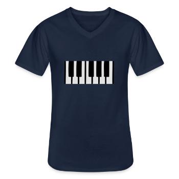 piano - Männer-T-Shirt mit V-Ausschnitt - Navy - Vorne - AI Model Male 178 dark (178cm)