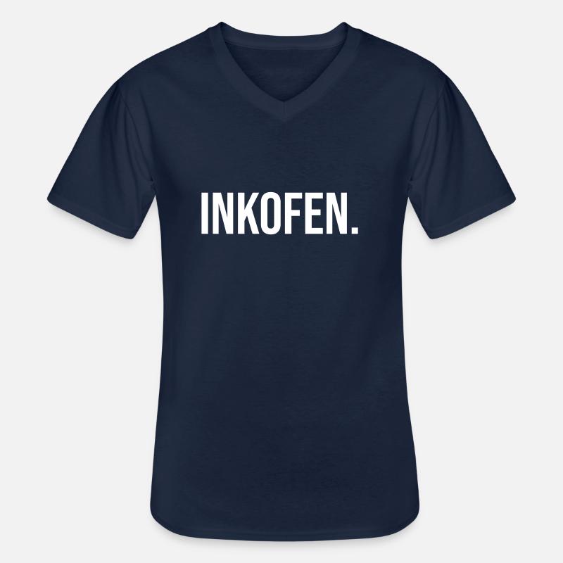 inkofen - Männer-T-Shirt mit V-Ausschnitt - Navy
