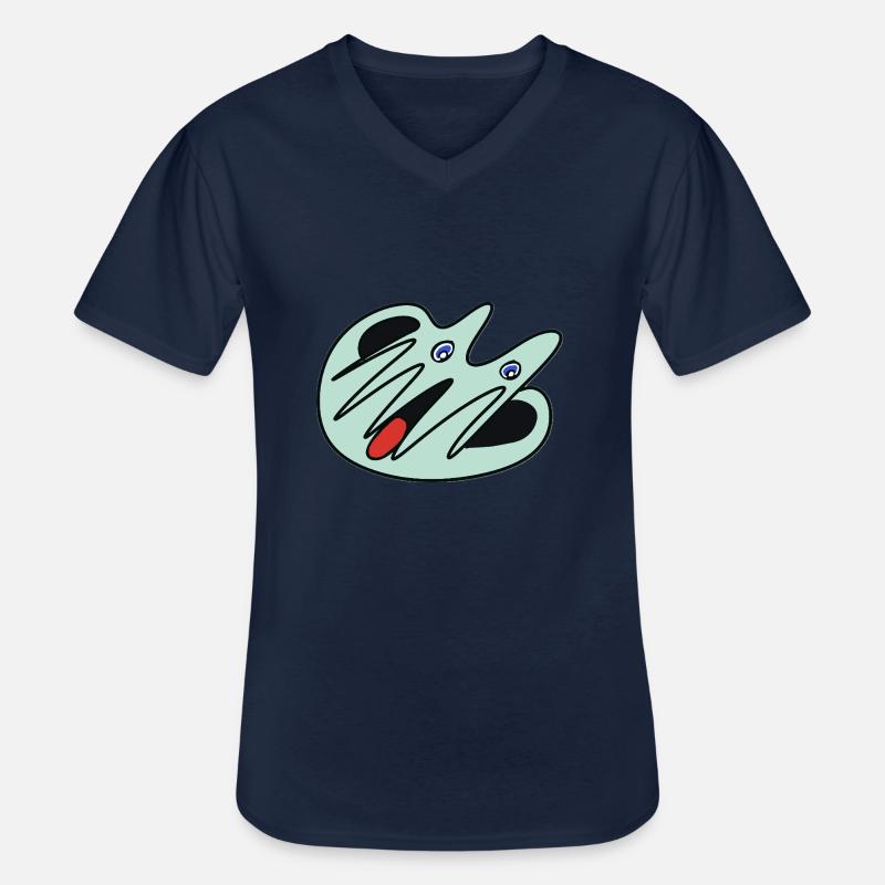 Comic-Geist-smag - Männer-T-Shirt mit V-Ausschnitt - Navy