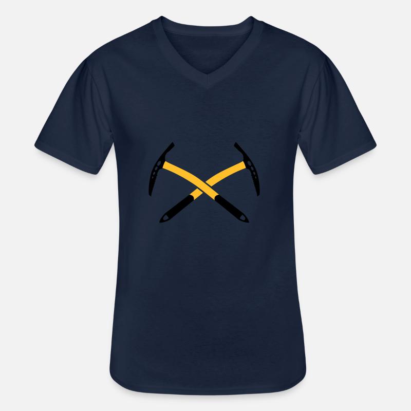 Bergsteiger - Männer-T-Shirt mit V-Ausschnitt - Navy