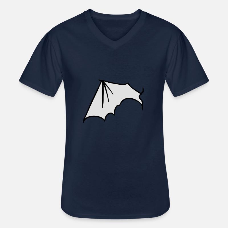 batwing_left - Männer-T-Shirt mit V-Ausschnitt - Navy