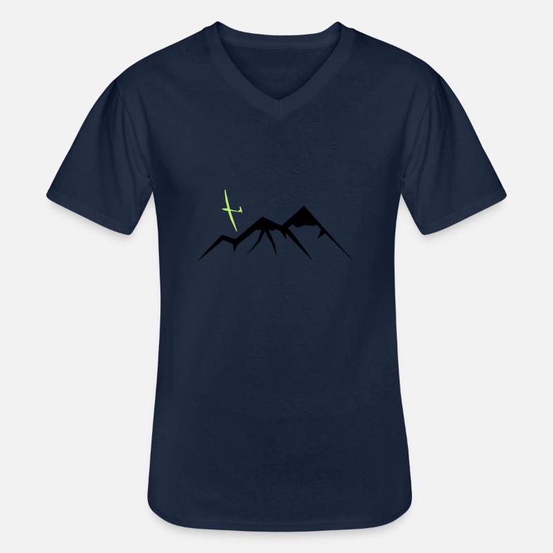 Mountain Soaring - Männer-T-Shirt mit V-Ausschnitt - Navy