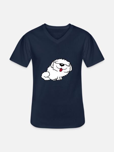 Bobtail drôle - T-shirt col V Homme - marine