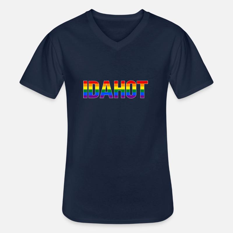 LGBT - Männer-T-Shirt mit V-Ausschnitt - Navy