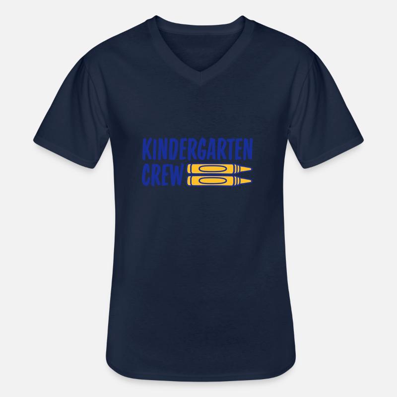 Kindergarten Crew Buntstift Team - Männer-T-Shirt mit V-Ausschnitt - Navy