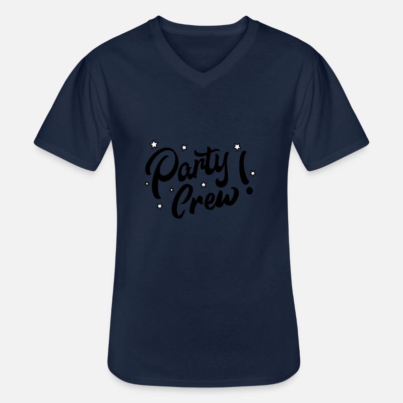party crew1 - Männer-T-Shirt mit V-Ausschnitt - Navy