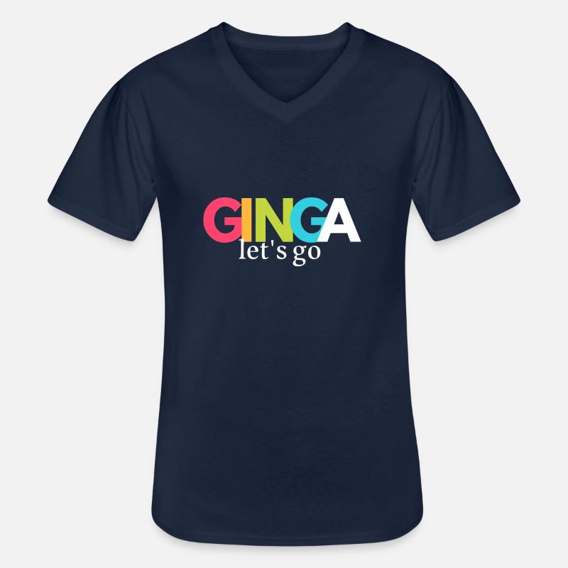 Capoeira Let's Go Ginga - Männer-T-Shirt mit V-Ausschnitt - Navy