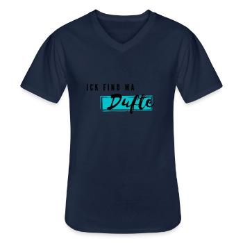ick find ma dufte - Männer-T-Shirt mit V-Ausschnitt - Navy - Vorne - AI Model Male 178 dark (178cm)