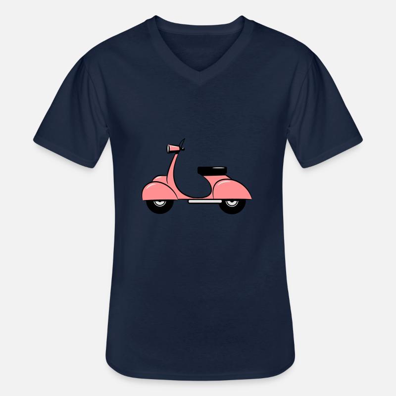 motorroller - Männer-T-Shirt mit V-Ausschnitt - Navy