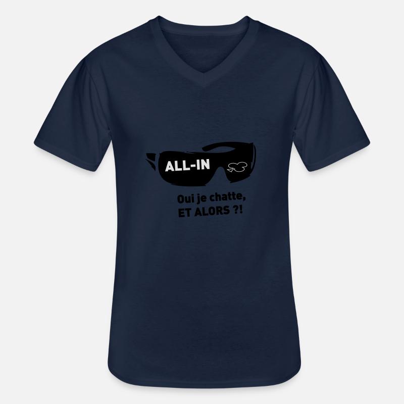 Möglichkeit - Männer-T-Shirt mit V-Ausschnitt - Navy