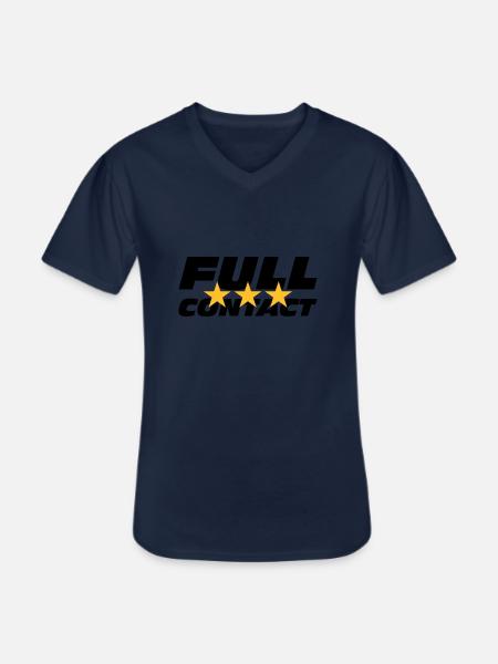 Full Contact - Men's V-Neck T-Shirt - navy