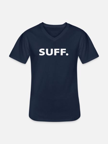SUFF. - Männer-T-Shirt mit V-Ausschnitt - Navy