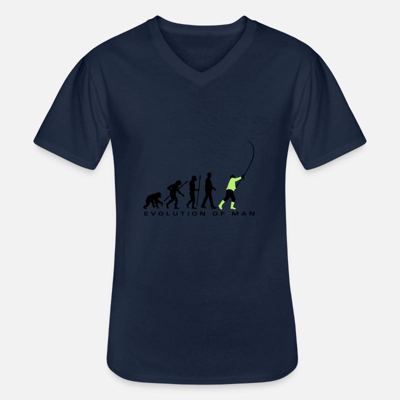 evolution_angler_042013_a_2c - Men's V-Neck T-Shirt - navy