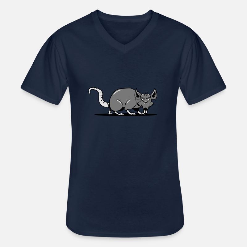 ratte böse schleichen - Männer-T-Shirt mit V-Ausschnitt - Navy
