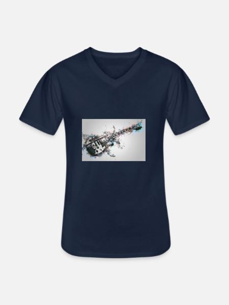 Electro Guitar - Men's V-Neck T-Shirt - navy