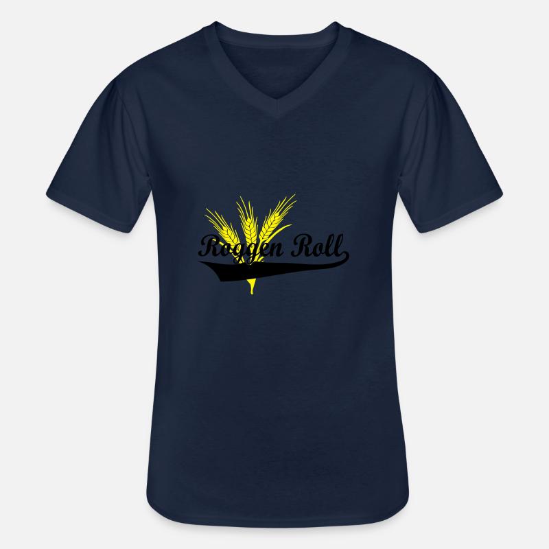 Roggen Roll - Männer-T-Shirt mit V-Ausschnitt - Navy
