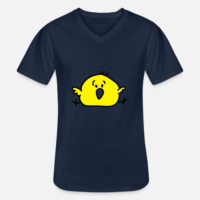 dickes Vögelchen - Männer-T-Shirt mit V-Ausschnitt - Navy