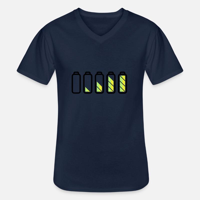battery_loading - Männer-T-Shirt mit V-Ausschnitt - Navy