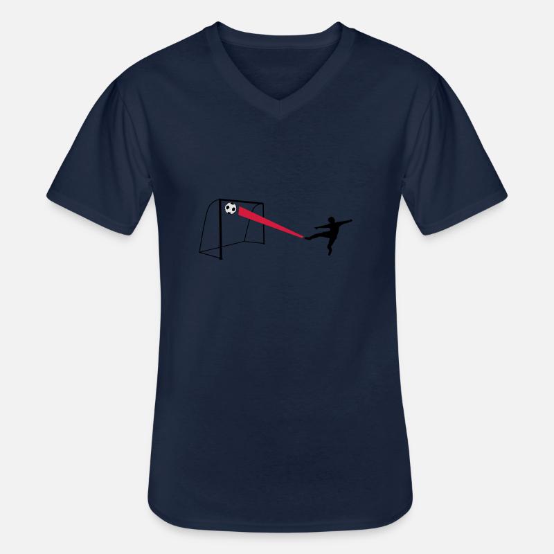 fussballtor - Männer-T-Shirt mit V-Ausschnitt - Navy