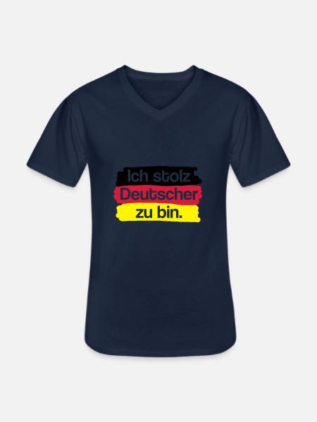 I'm proud to be German. - Men's V-Neck T-Shirt - navy